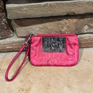 Coach Poppy Hot Pink Wristlet